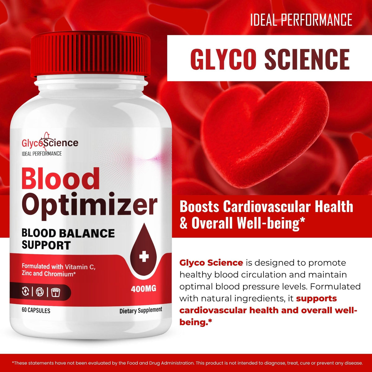 Blood Optimizer Capsules Supplement Pills 2 Pack P529