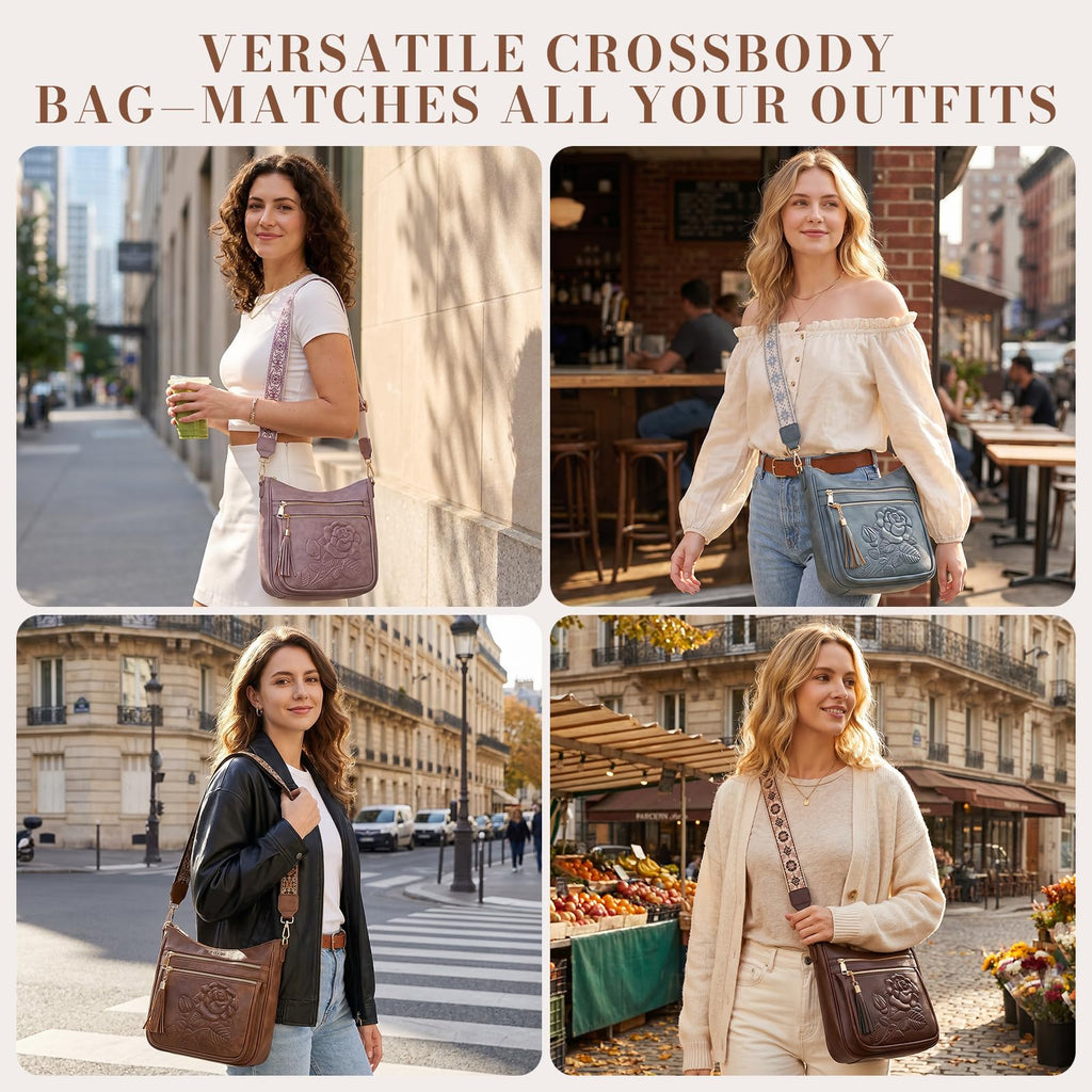 Vegan Leather Crossbody Bag J156