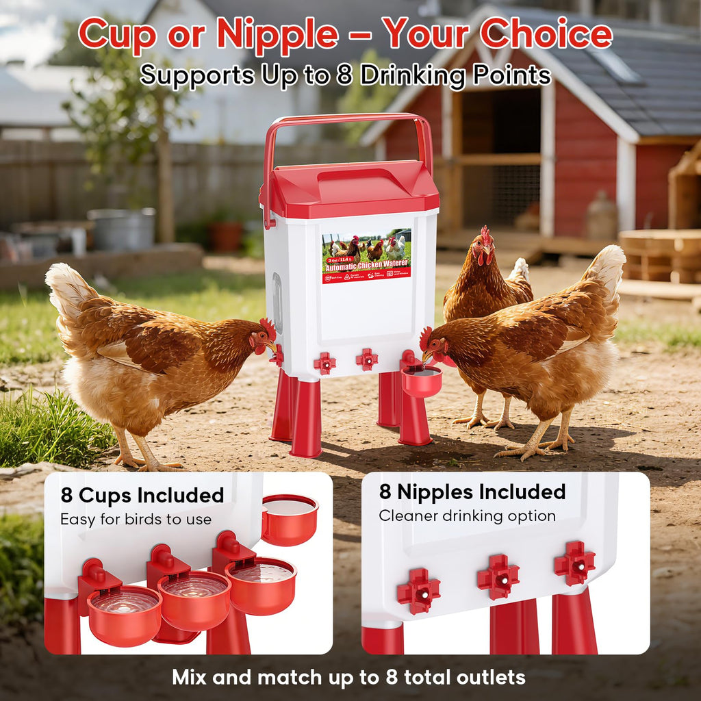 Automatic Chicken Waterer 3 Gallons with Float Valve C694