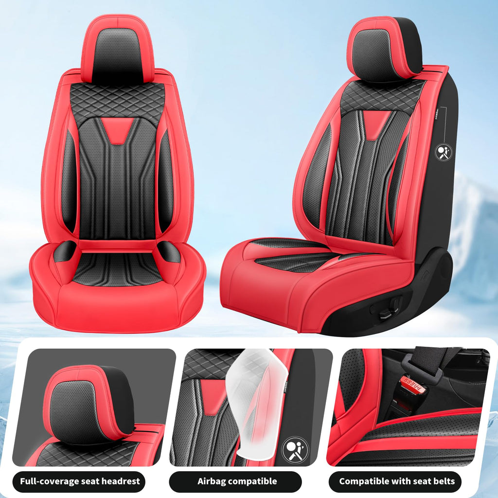 Red & Black Car Seat Covers F14019