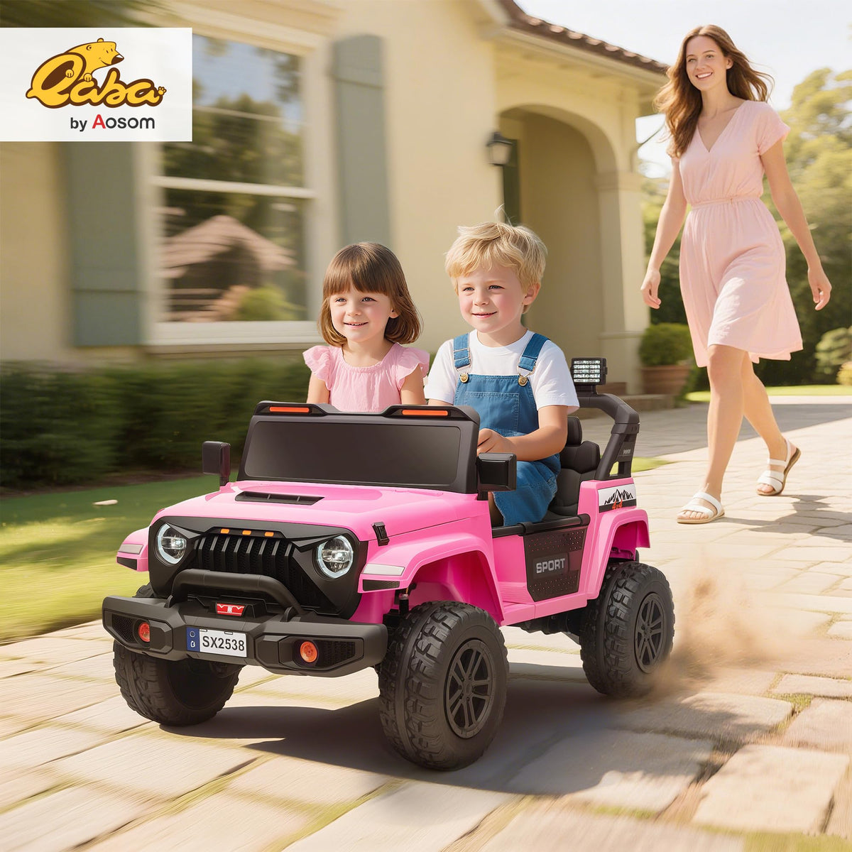 24V 2-Seater Kids Ride on Truck Car Pink L8928