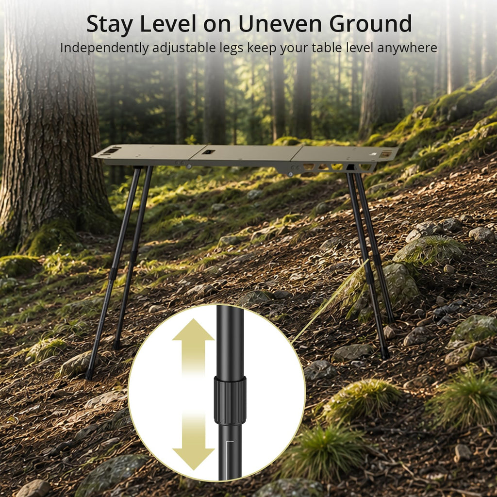 Adjustable Aluminum Folding Camping Table L5976