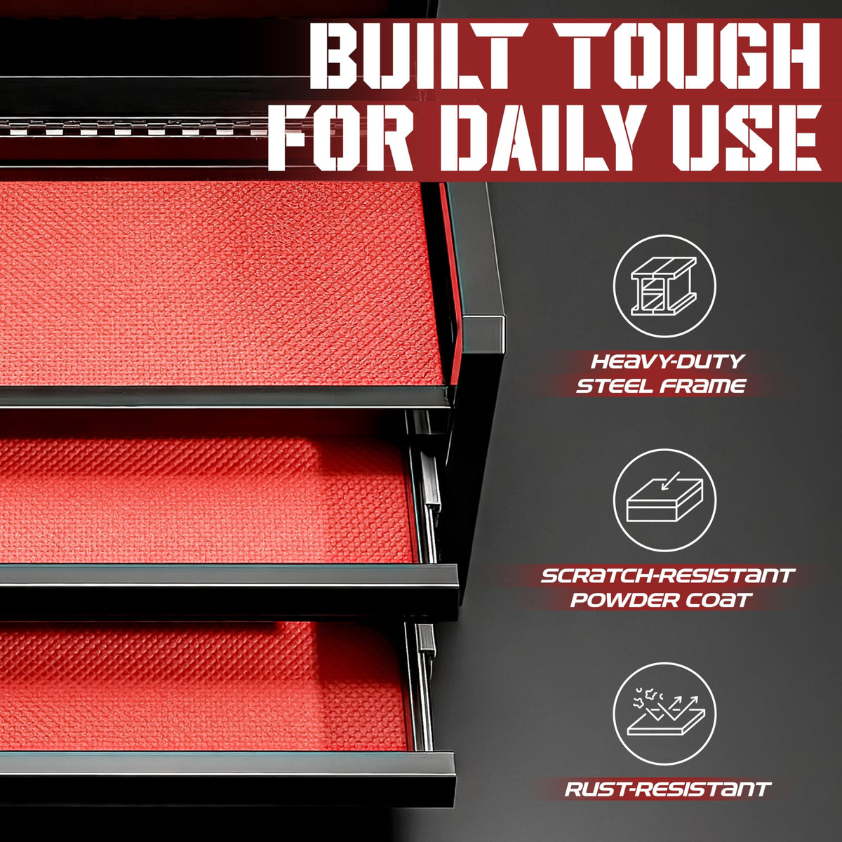 Black 2 Drawer Steel Tool Box N675972