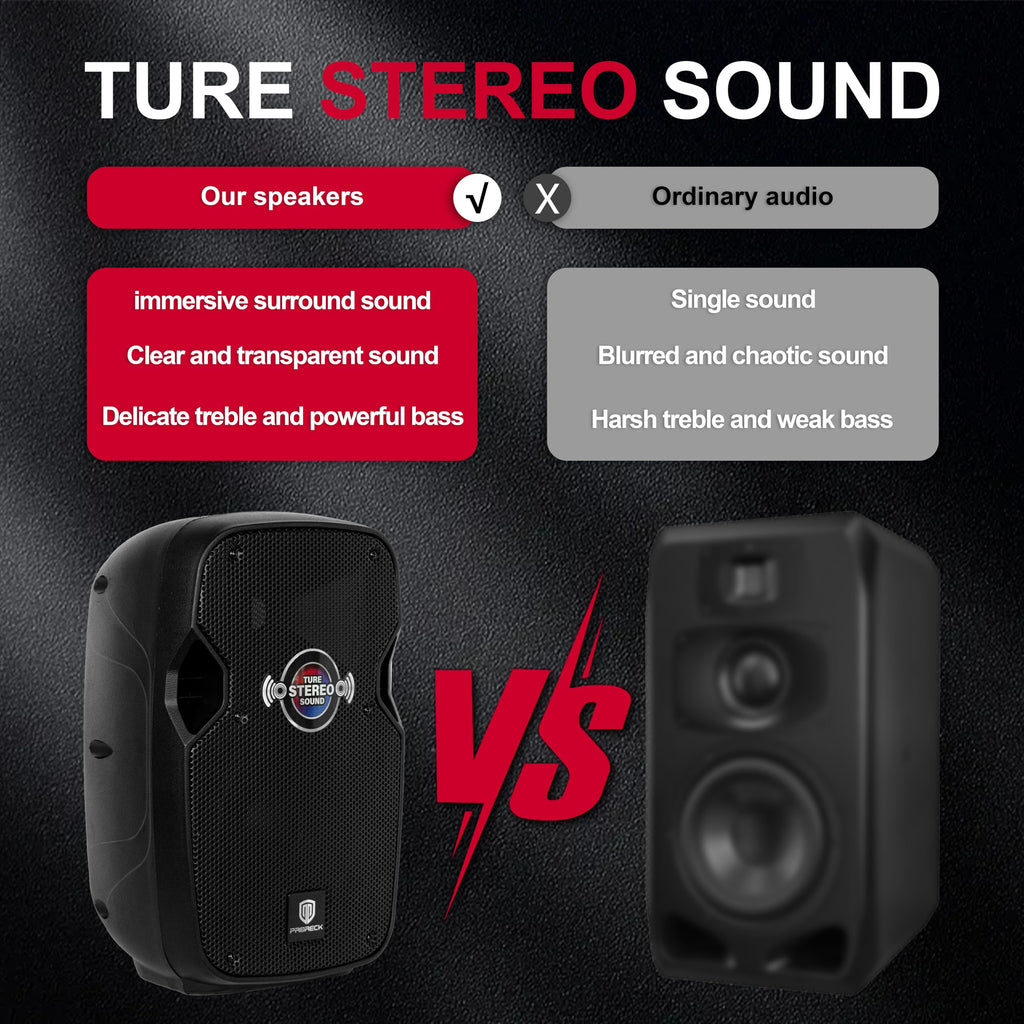 10-Inch Bluetooth PA Speaker System with Wired Microphone X7476