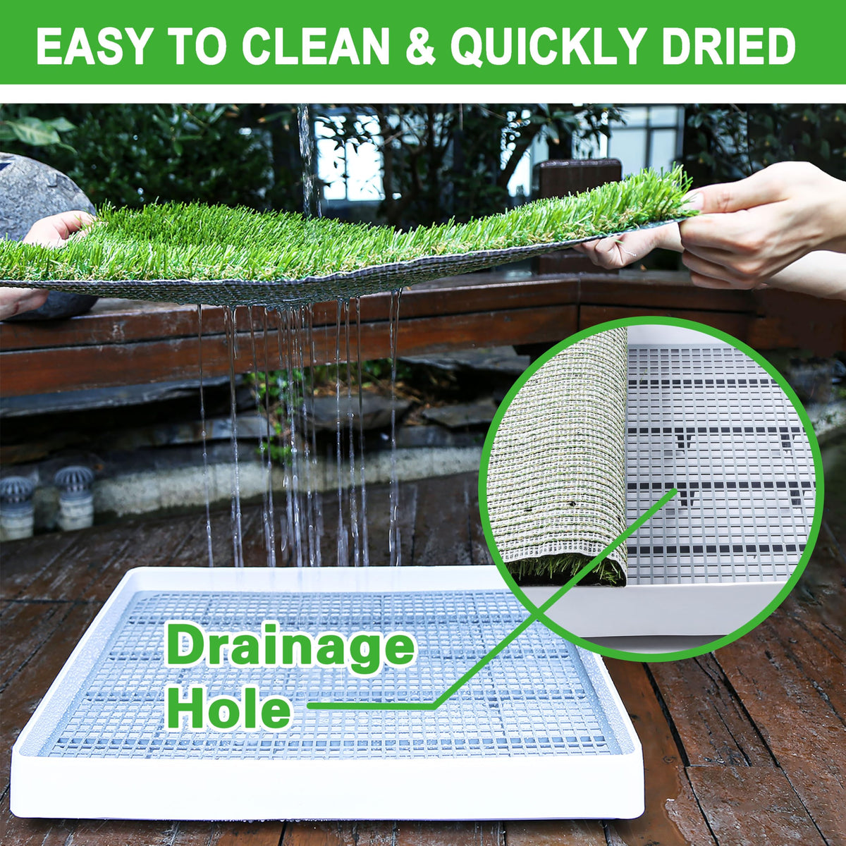 Indoor Fake Grass Pad with Tray V65053