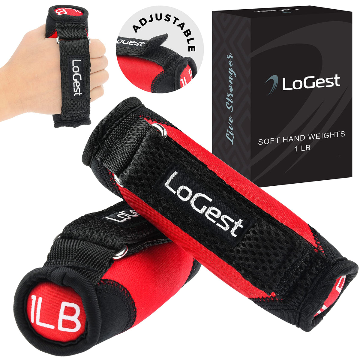 Soft Hand Weights with Straps T873