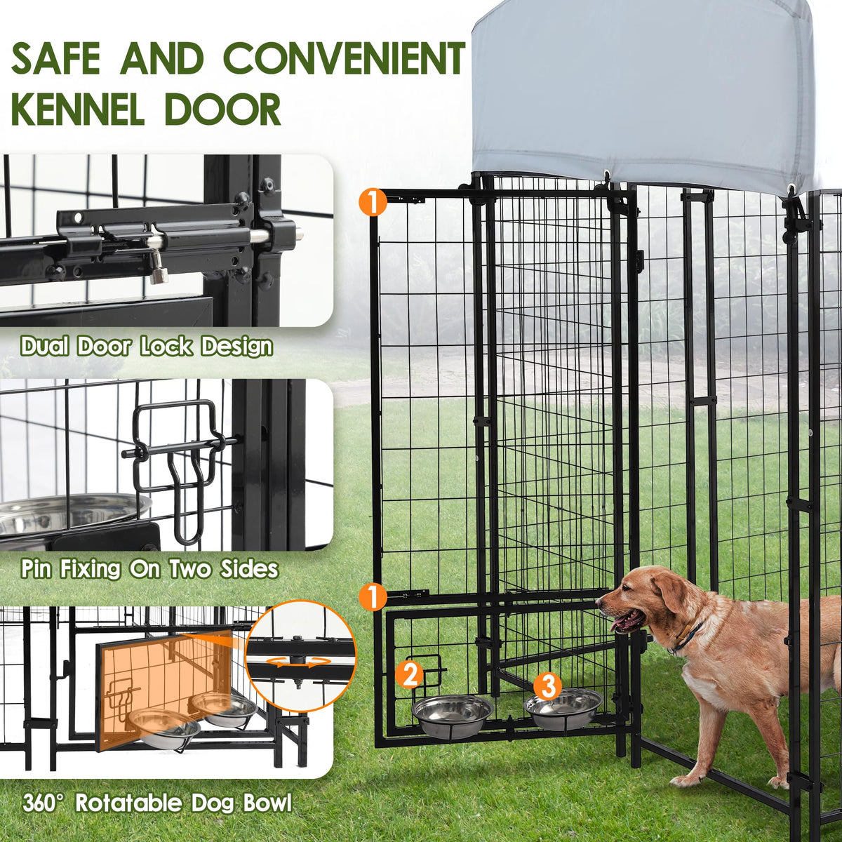 8x4x6 FT Dog Kennel G161